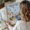 05 - Woman Holding Framed Cappadocia Turkey Watercolor Wall Art - Portrait.jpg