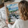 05 - Woman Holding Framed Innsbruck Watercolor Wall Art - Portrait.jpg