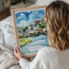 05 - Woman Holding Framed Salzburg Austria Watercolor Wall Art - Portrait.jpg