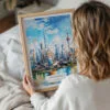 05 - Woman Holding Framed Shanghai China Watercolor Wall Art - Portrait.jpg