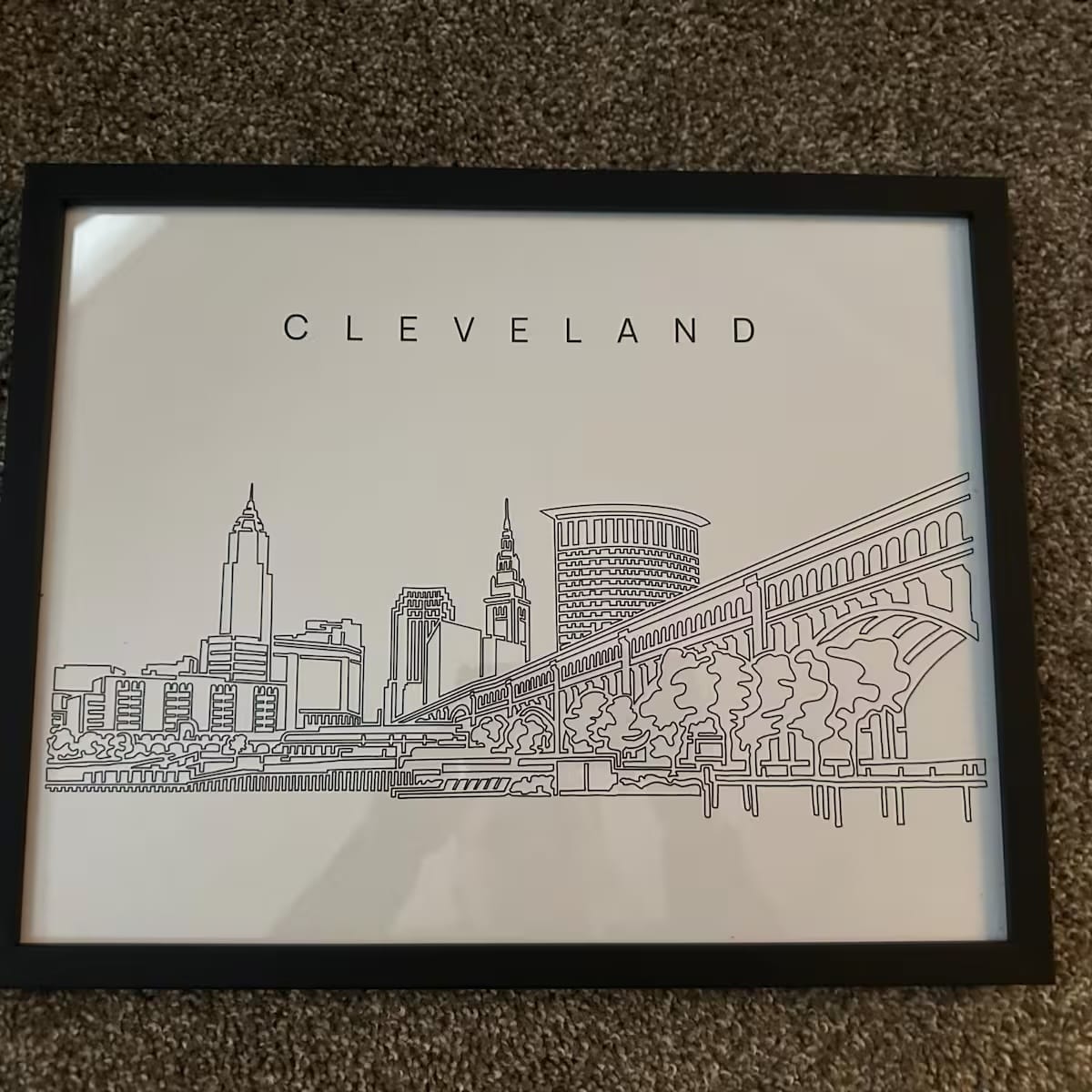 Review – Nicole – Framed Cleveland Skyline