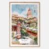 00 - Penang Malaysia Watercolor Art Print - Main - Wood Frame.jpg