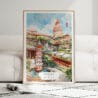 01 - Framed Penang Malaysia Watercolor Wall Art leaning against couch - Portrait.jpg