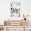 02 - Chiang Mai Elephant Watercolor Art Print Hanging above Shelf.jpg