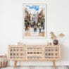 02 - Dublin Ireland Watercolor Art Print Hanging above Shelf.jpg