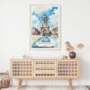 02 - Dublin Trinity College Watercolor Art Print Hanging above Shelf.jpg