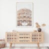 02 - Jaipur Palace of the winds Watercolor Art Print Hanging above Shelf.jpg