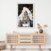 02 - Mumbai BMC Building Watercolor Art Print Hanging above Shelf.jpg