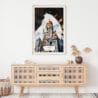 02 - Mumbai BMC Building Watercolor Art Print Hanging above Shelf.jpg