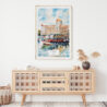 02 - Mumbai Taj Mahal Palace Watercolor Art Print Hanging above Shelf.jpg