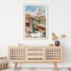 02 - Penang Malaysia Watercolor Art Print Hanging above Shelf.jpg