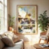 04 - Chiang Mai Doi Suthep Watercolor Wall Art in Boho Living Room.jpg