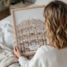 05 - Woman Holding Framed Jaipur Palace of the winds Watercolor Wall Art - Portrait.jpg