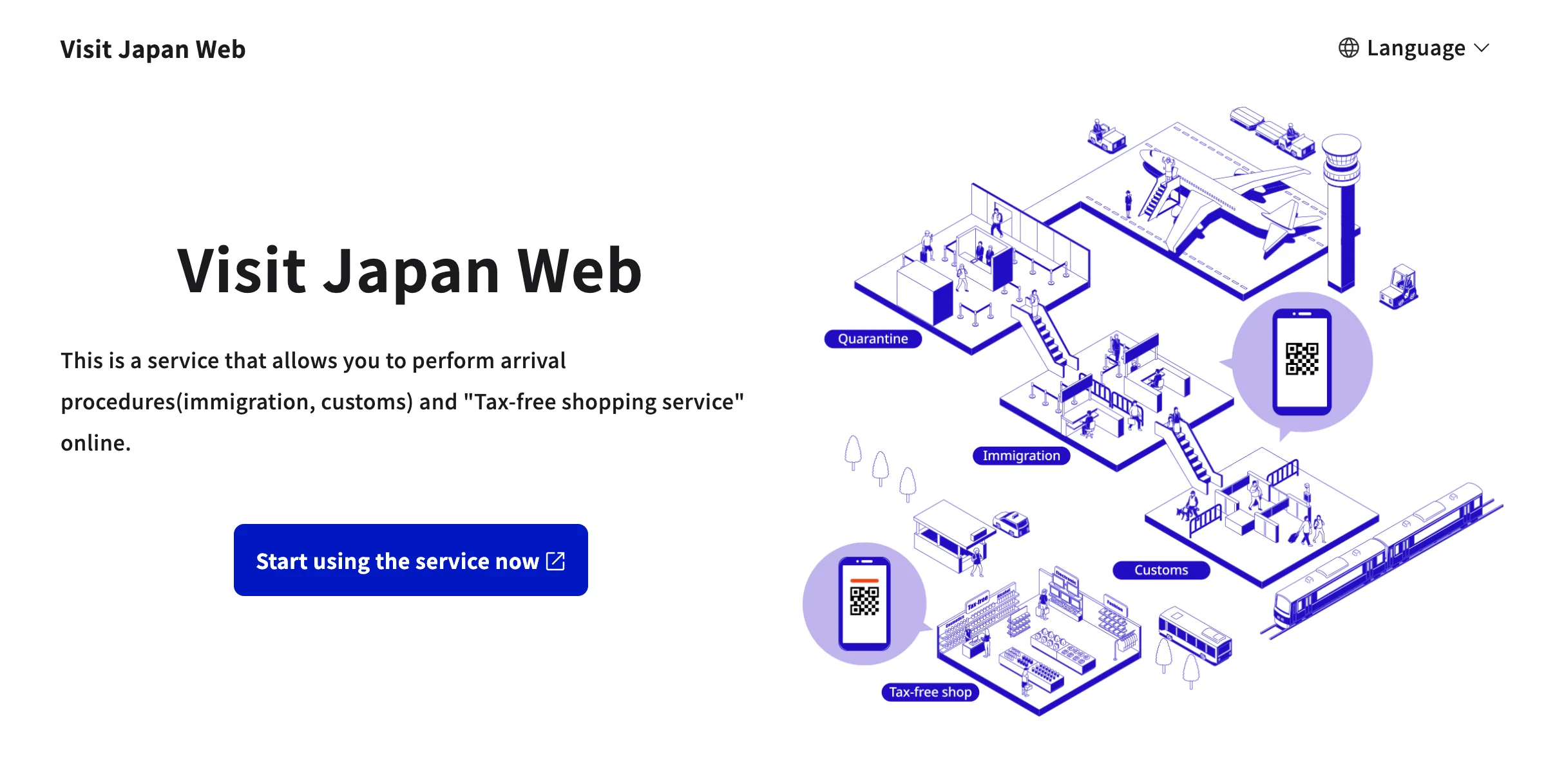 Visit japan platform screenshot