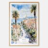 00 - Nice France Watercolor Art Print - Main - Wood Frame.jpg