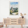 02 - Clifton Bridge Bristol Watercolor Art Print Hanging above Shelf.jpg