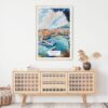02 - Monaco France Watercolor Art Print Hanging above Shelf.jpg