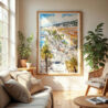 04 - Nice French Riviera Watercolor Wall Art in Boho Living Room.jpg