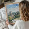 05 - Woman Holding Framed Clifton Bridge Bristol Watercolor Wall Art - Portrait.jpg
