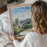05 - Woman Holding Framed Clifton Bridge Bristol Watercolor Wall Art - Portrait.jpg