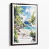 00 - Framed American Samoa National Park Watercolor Canvas Print - Portrait - Main.jpg