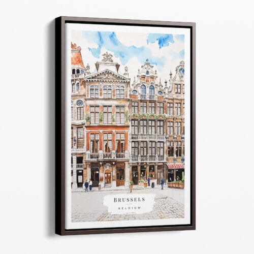 00 - Framed Brussels Watercolor Canvas Print - Portrait - Main.jpg