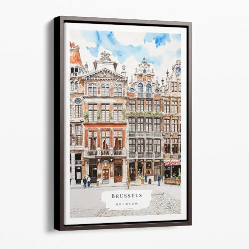 00 - Framed Brussels Watercolor Canvas Print - Portrait - Main.jpg