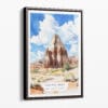 00 - Framed Capitol Reef National Park Watercolor Canvas Print - Portrait - Main.jpg