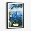 00 - Framed Capri Italy Watercolor Canvas Print - Portrait - Main.jpg