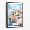 00 - Framed Cascais Portugal Watercolor Canvas Print - Portrait - Main.jpg