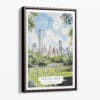 00 - Framed Central Park New York Watercolor Canvas Print - Portrait - Main.jpg