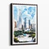 00 - Framed Chicago Millennium Park Watercolor Canvas Print - Portrait - Main.jpg