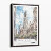 00 - Framed Chrysler Building - Watercolor Canvas Print - Portrait - Main.jpg