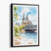 00 - Framed Cologne Cathedral Watercolor Canvas Print - Portrait - Main.jpg