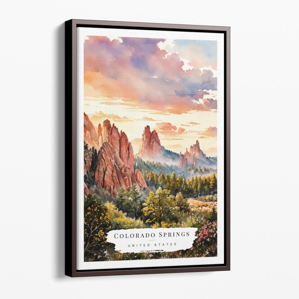 00 - Framed Colorado Springs Watercolor Canvas Print - Portrait - Main.jpg