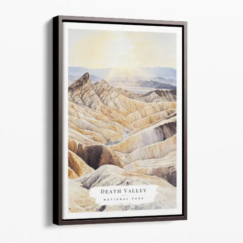00 - Framed Death Valley Watercolor Canvas Print - Portrait - Main.jpg