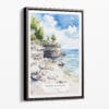 00 - Framed Door County Watercolor Canvas Print - Portrait - Main.jpg