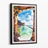 00 - Framed Dry Tortugas National Park Watercolor Canvas Print - Portrait - Main.jpg