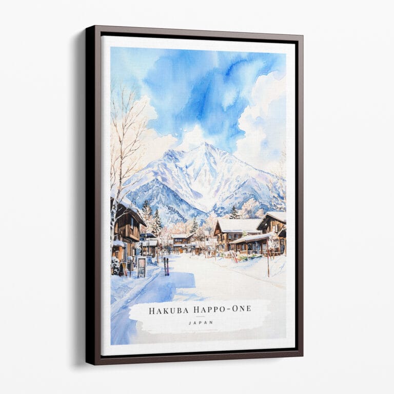 00 - Framed Hakuba Happo One Japan Watercolor Canvas Print - Portrait - Main.jpg