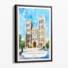 00 - Framed Hanoi St Josephs Cathedral Watercolor Canvas Print - Portrait - Main.jpg