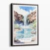 00 - Framed Havasu Falls Watercolor Canvas Print - Portrait - Main.jpg