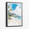 00 - Framed Hawaii - Kauai - Watercolor Canvas Print - Portrait - Main.jpg