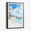 00 - Framed Hawaii - Maui - Watercolor 2 Canvas Print - Portrait - Main.jpg