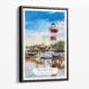 00 - Framed Hilton Head South Carolina Watercolor Canvas Print - Portrait - Main.jpg