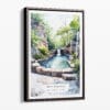 00 - Framed Hot Springs National Park Watercolor Canvas Print - Portrait - Main.jpg