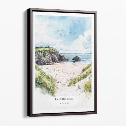 00 - Framed Ireland - Inishowen - Watercolor Canvas Print - Portrait - Main.jpg