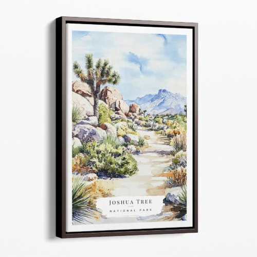 00 - Framed Joshua Tree Watercolor Canvas Print - Portrait - Main.jpg
