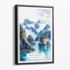 00 - Framed Kenai Fjords National Park Watercolor Canvas Print - Portrait - Main.jpg