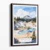 00 - Framed Lassen Volcanic National Park Watercolor Canvas Print - Portrait - Main.jpg