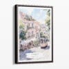 00 - Framed Lisbon 1 - Watercolor Canvas Print - Portrait - Main.jpg